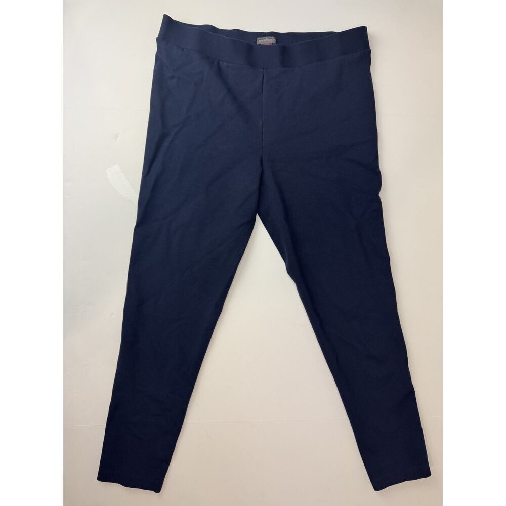 Vince Camuto Ponte Knit Slim Leg Navy Blue Career Workwear Cozy 9199312 Large